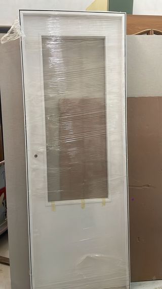 Puerta Blanca de 72 con Cristal