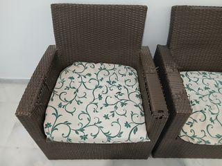 Conjunto Sofás Jardín Rattan 1 y 2 Plazas