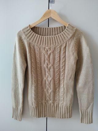 Jersey Beige Green Coast Trenzado