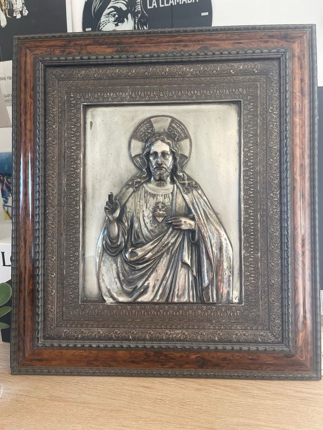 Cuadro antiguo Sagrado Corazon de Jesus