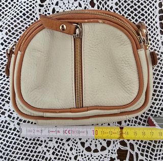 Mini borsa beige e marrone