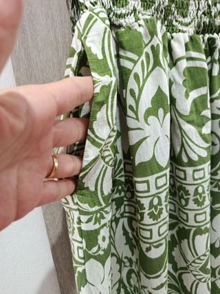 Conjunto Falda y Top Verde y Blanco