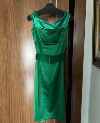 Vestido fiesta verde esmeralda talla 40