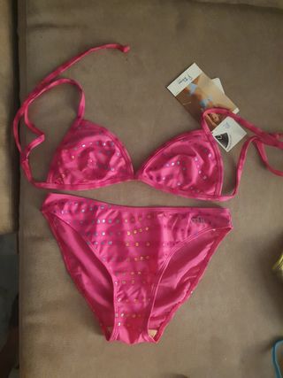 Bikini rosa con lentejuelas