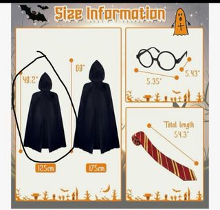 Accesorios Harry Potter: Capa, Gafas y Corbata 