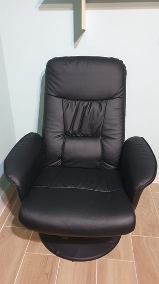 Sillón Relax Negro Piel Sintética