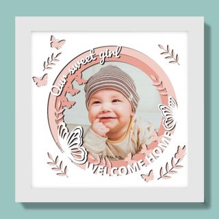 Cuadro bebé niña personalizado - Regalo Nacimiento