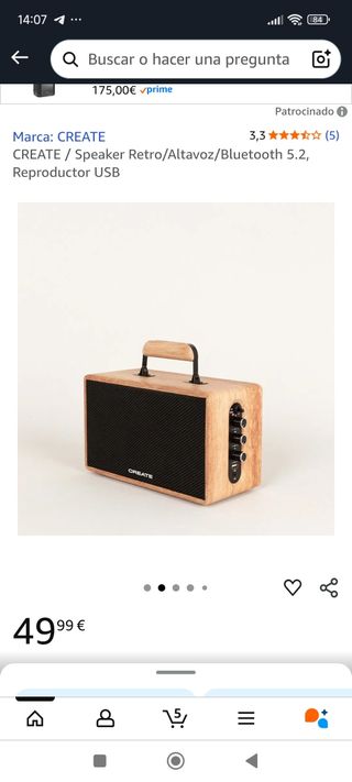 Altavoz Bluetooth Retro madera