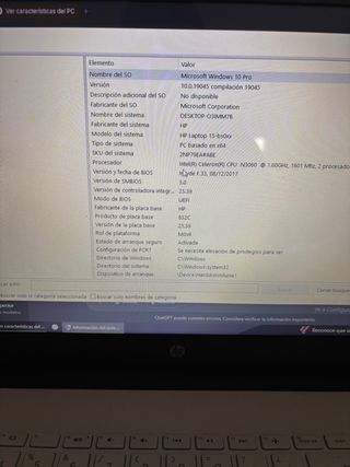 HP Laptop 15-bs092ns Intel Celeron 500GB