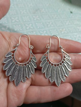Pendientes Acero Estilo Pluma