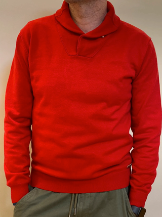 Jersey Pepe Jeans cuello chal rojo hombre