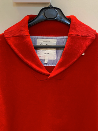 Jersey Pepe Jeans cuello chal rojo hombre