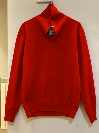 Jersey Pepe Jeans cuello chal rojo hombre