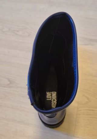 Botas Love Moschino Azul Charol Corazón