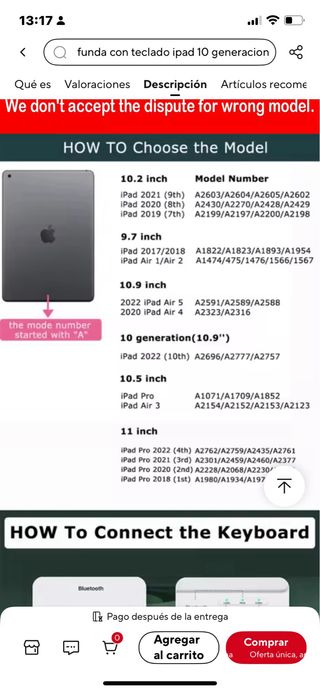 Teclado y Ratón Inalámbrico para iPad