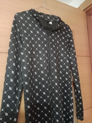 Enterizo Mono Colombiano Negro con Blanco