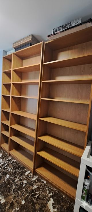 Pack 3 estanterías de madera IKEA
