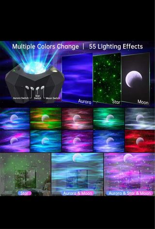 Proyector de luces de estrellas Aurora . blu