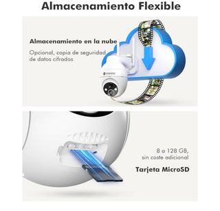 YESKANO Cámara Vigilancia WiFi Solar 2K Exterior