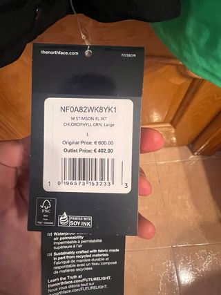 Chaqueta The North Face Verde