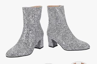 Botines plateados con purpurina