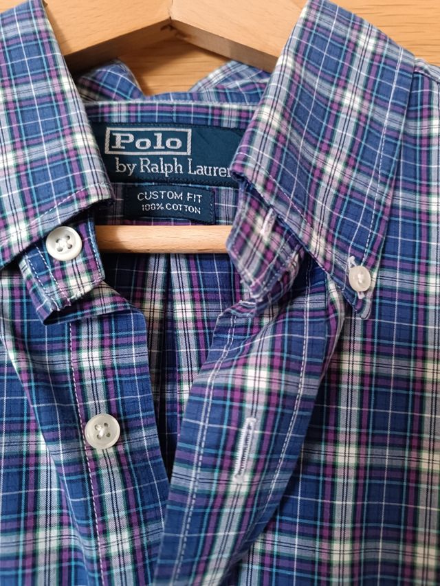 Camisa Polo Ralph Lauren cuadros azul Talla M