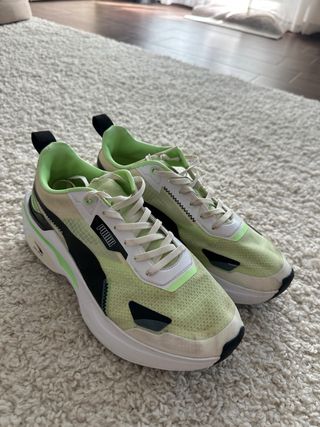 Zapatillas Puma Mujer Verde y Blanco