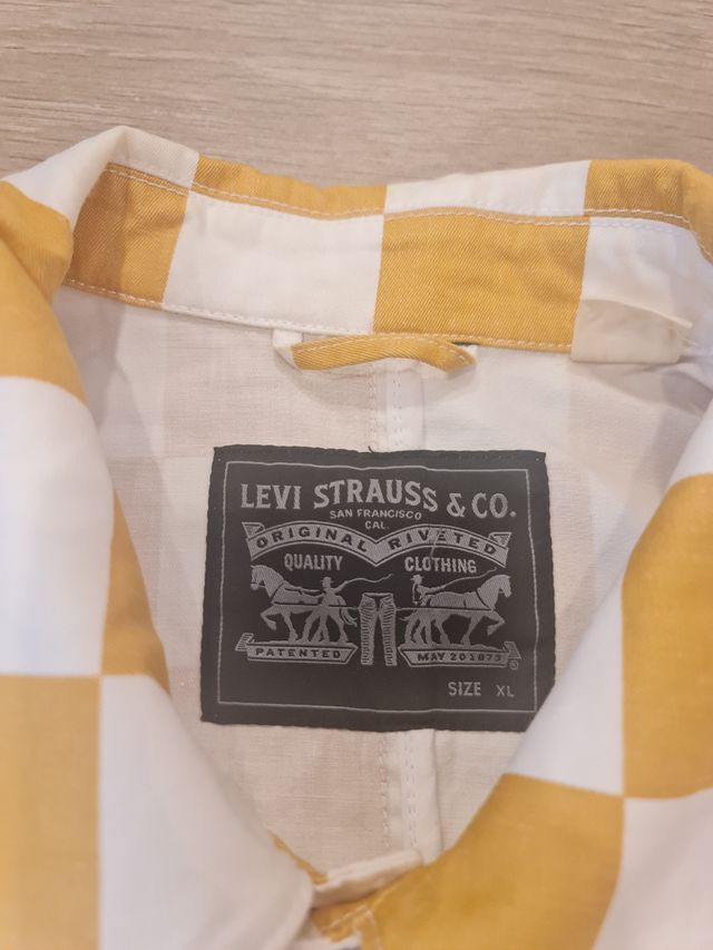 Sobrecamisa Levi's Cuadros Amarillo y Blanco