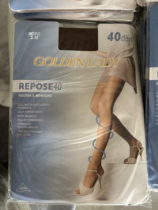Medias Golden Lady Repose 40 Den Moro Talla 3M