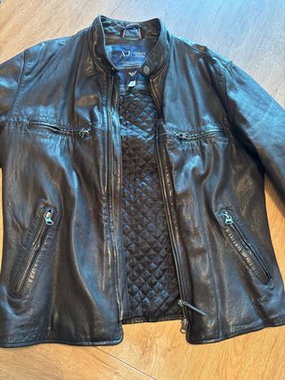 Giacca in pelle Emporio Armani, Leather Jacket 