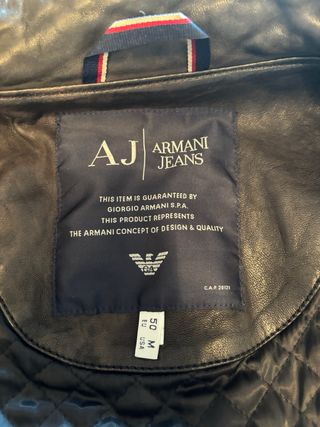 Giacca in pelle Emporio Armani, Leather Jacket 