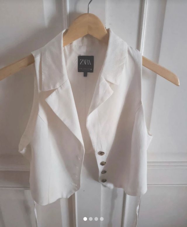 Chaleco Zara Blanco