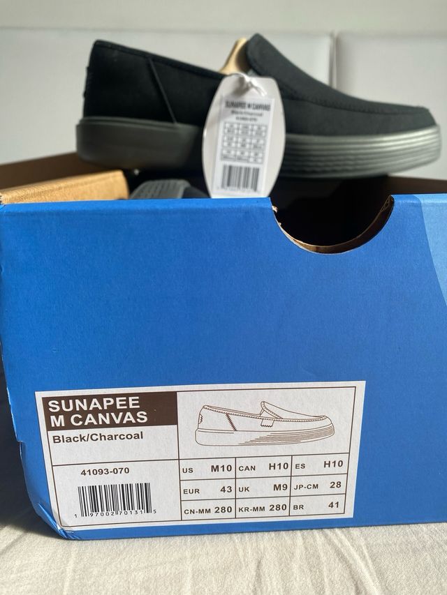 Zapatos Hey Dude Sunapee Negro Talla 43