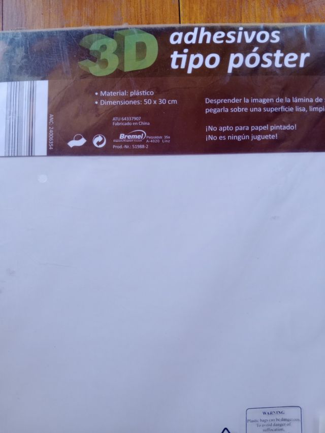 VINILE DA PARETE 3D 3D NON APERTO