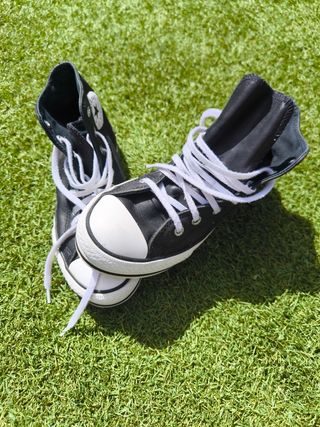 Botas Converse Piel Negras Niñ@s talla 34