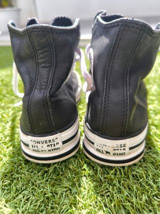 Botas Converse Piel Negras Niñ@s talla 34