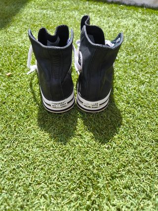 Botas Converse Piel Negras Niñ@s talla 34