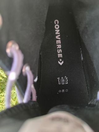 Botas Converse Piel Negras Niñ@s talla 34