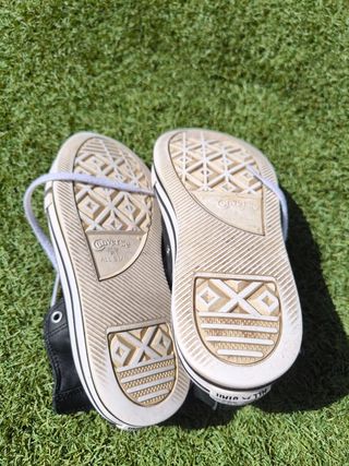 Botas Converse Piel Negras Niñ@s talla 34