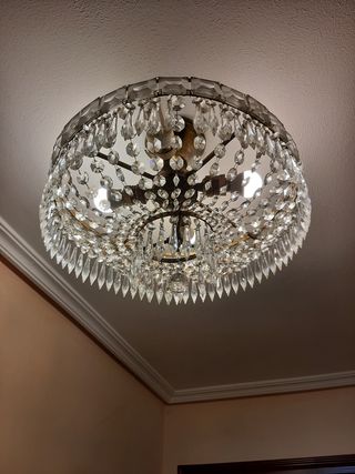 Lámpara de techo de cristal