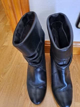 Botines de tacón 7 cm negros