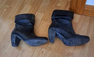 Botines de tacón 7 cm negros