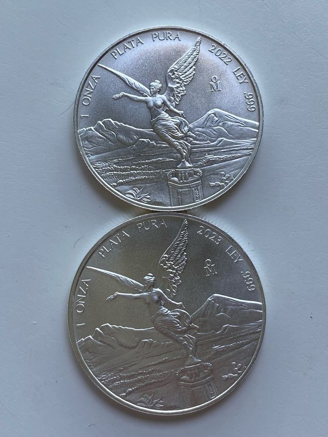 2 Onzas Plata Libertad 2022 y 2023