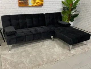 Sofá Cama Chaise Longue Negro o gtis
