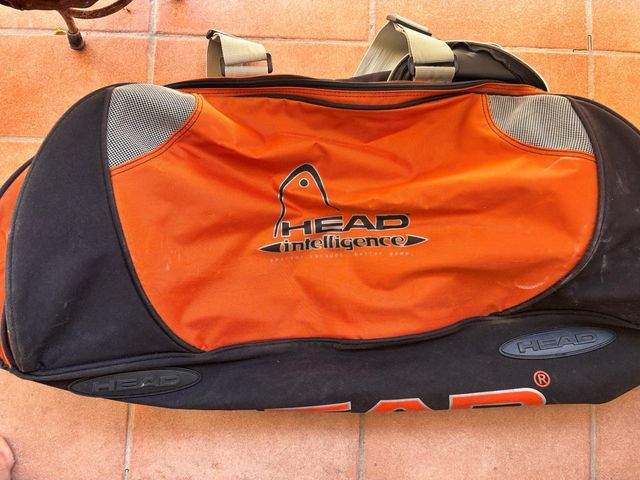 Borsa da tennis Head arancione e nera