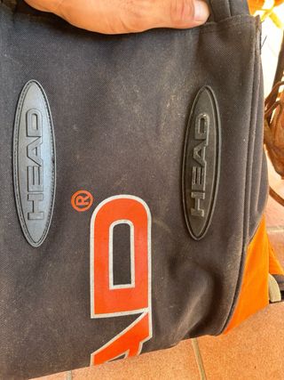 Borsa da tennis Head arancione e nera