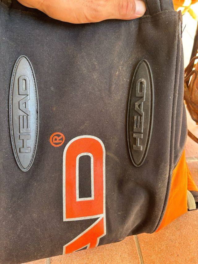 Borsa da tennis Head arancione e nera