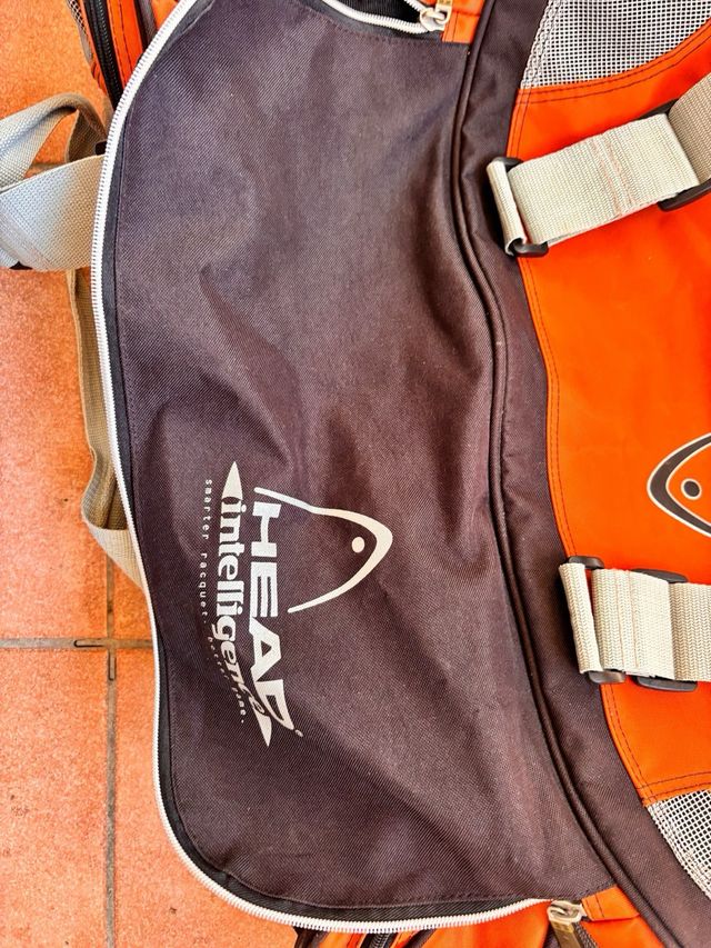 Borsa da tennis Head arancione e nera