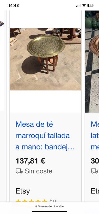 Mesa de té tallada a mano