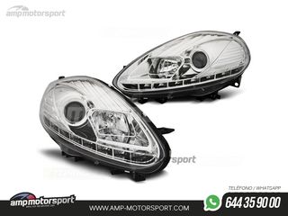 FAROS DELANTEROS LUZ DIURNA LED REAL DRL PARA FIAT PUNTO EVO